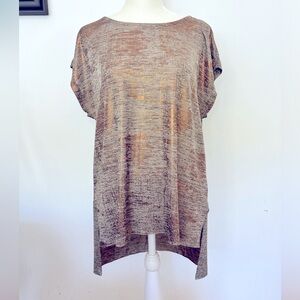 NWOT Dantelle Size M Airy Lightweight Taupe Rose Gold Mettalic Top